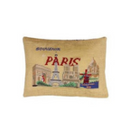 Sajou Cross Stitch Cushion Kit : Paris Cushion On Tea Coloured Linen
