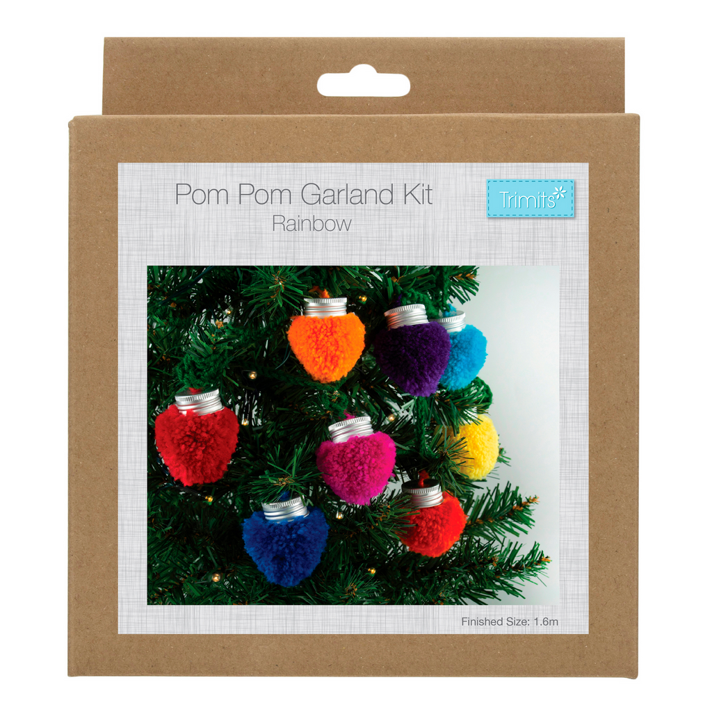 Pompom Garland Kit : Rainbow Colours