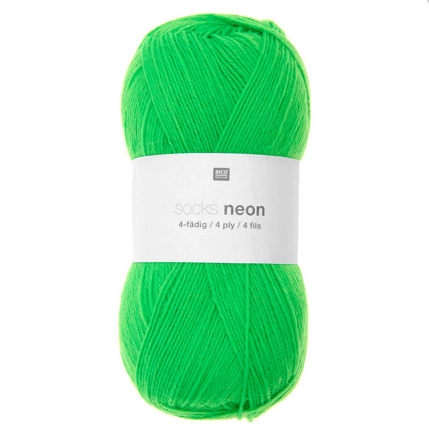 Neon 4 ply Sock Yarn : Neon Green (D)