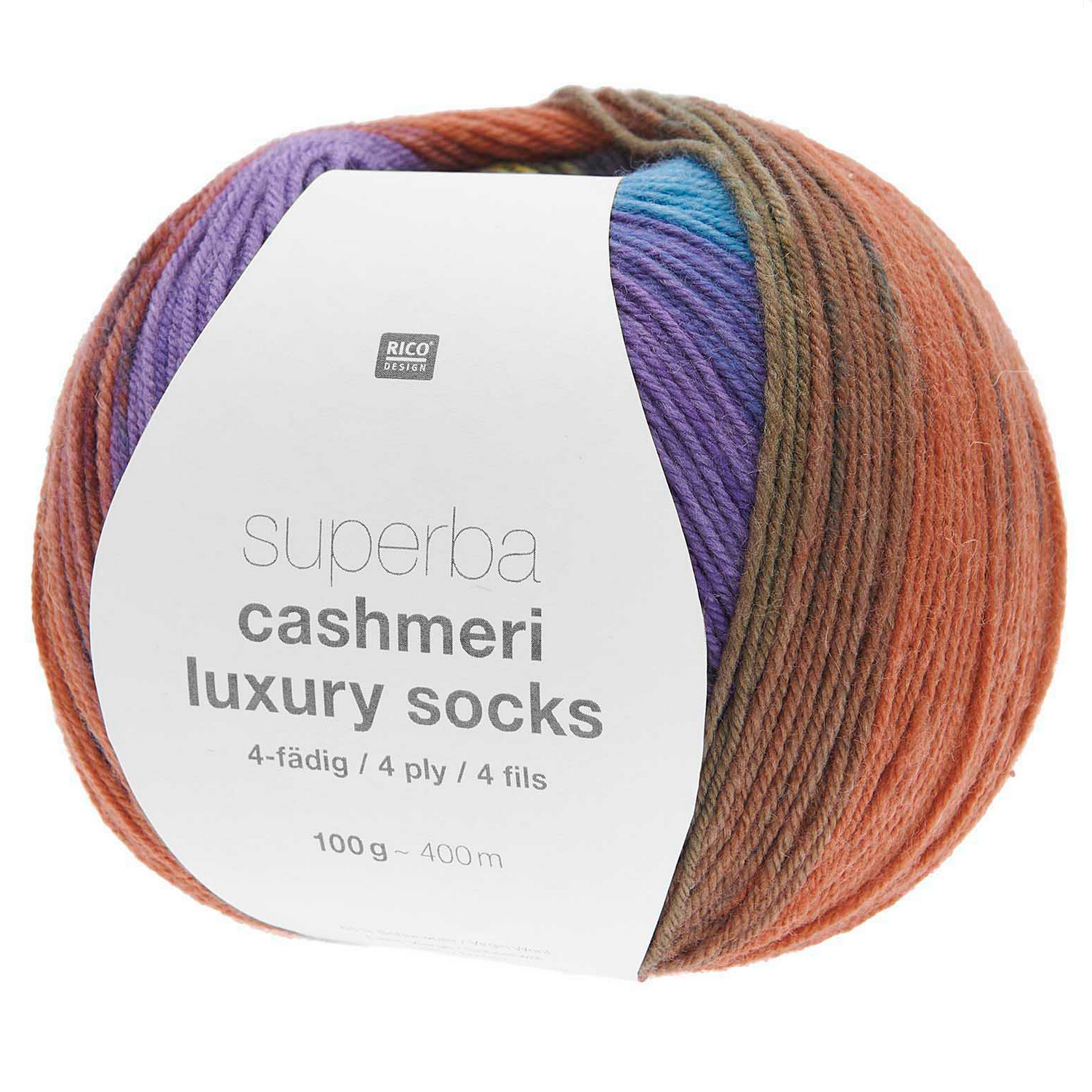 Superba Cashmeri Luxury Socks 4 ply : 022 Joy