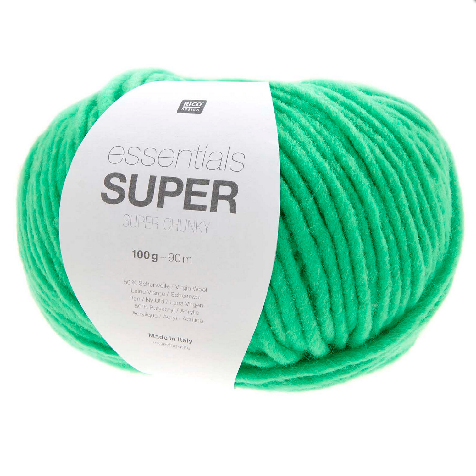 Rico Essentials Super - Super Chunky Yarn 050 Neon Emerald Green