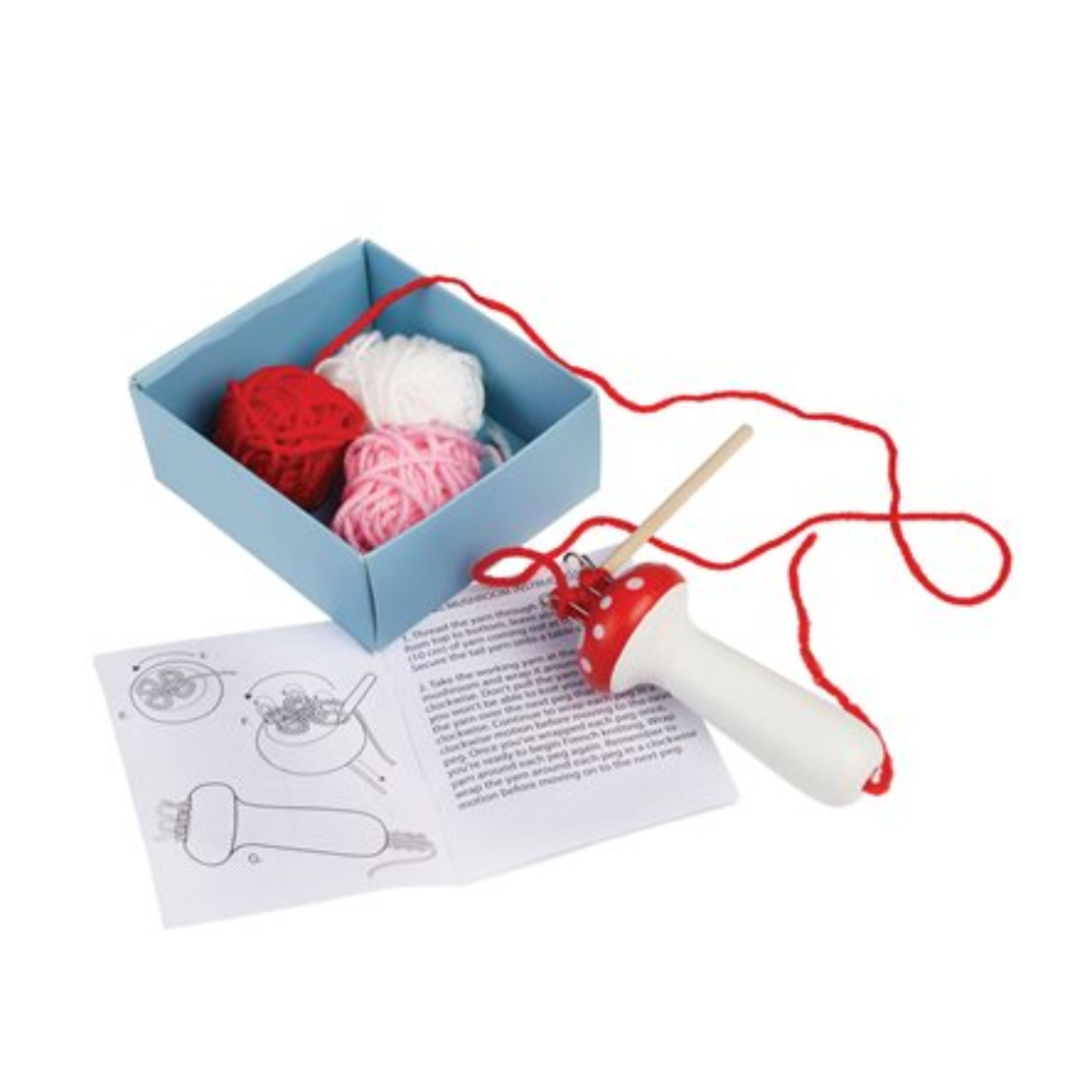 French Knitting Mushroom Kit