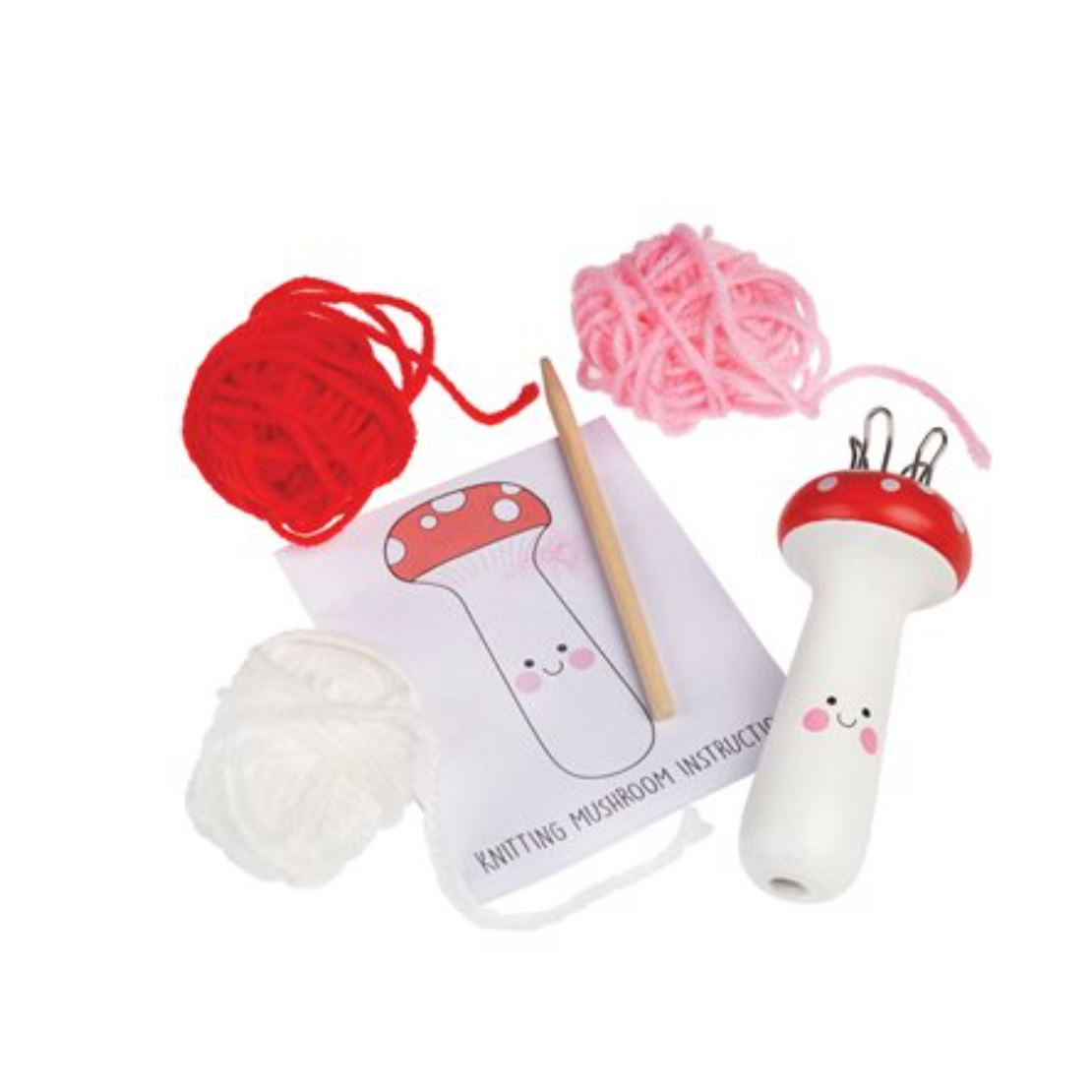 French Knitting Mushroom Kit