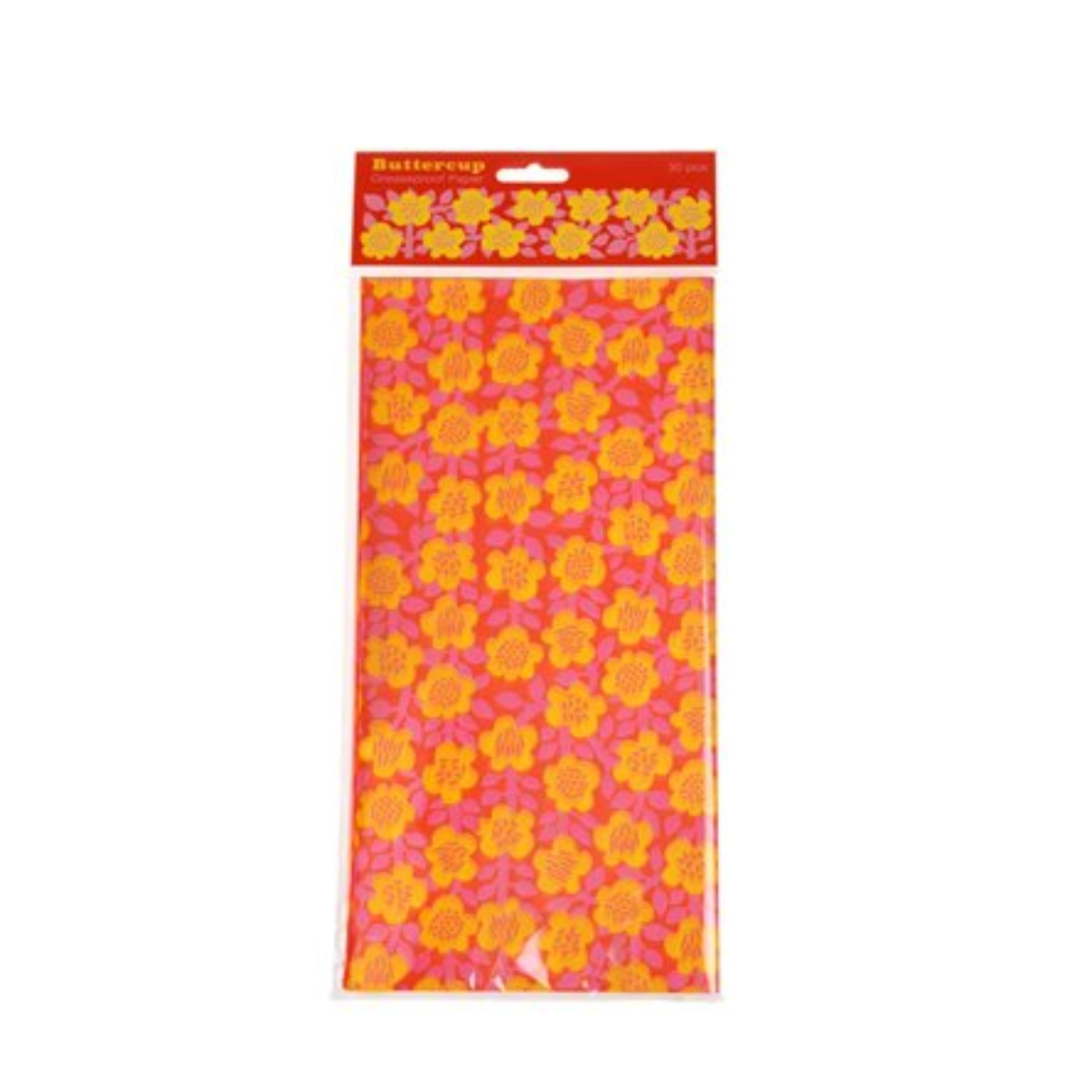 30 Flowery sheets Greaseproof Paper - Buttercup