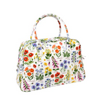 Oilcloth Knitting Craft or Overnight Bag - Wild Flowers