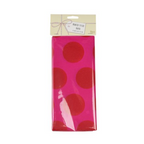 Tissue Paper : 10 sheets : Red on Pink Large Spots