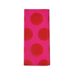 Tissue Paper : 10 sheets : Red on Pink Large Spots