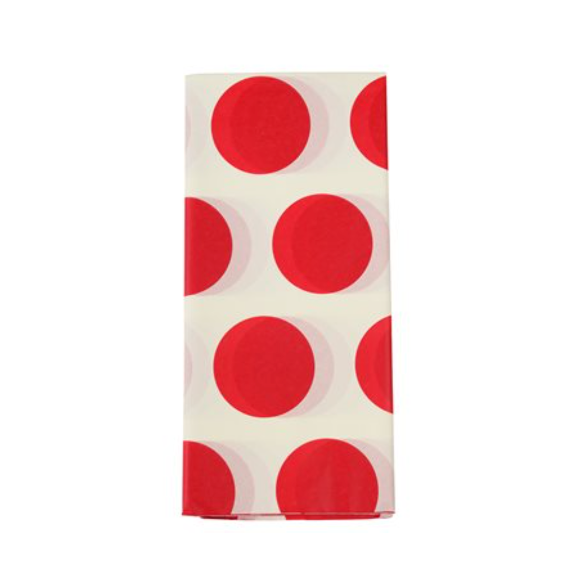 Tissue Paper : 10 sheets : Red on White Large Spots