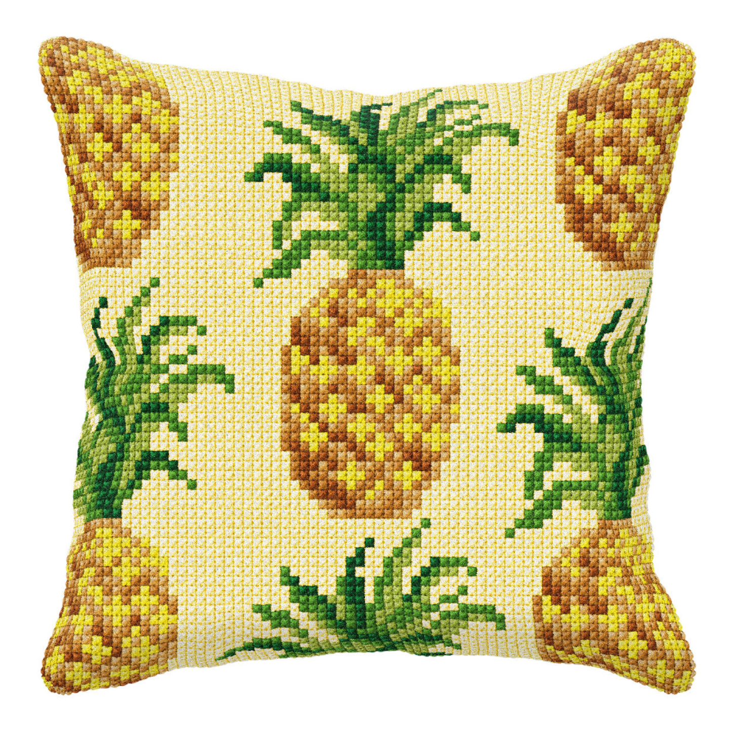 Cross Stitch Cushion Kit: Pineapples