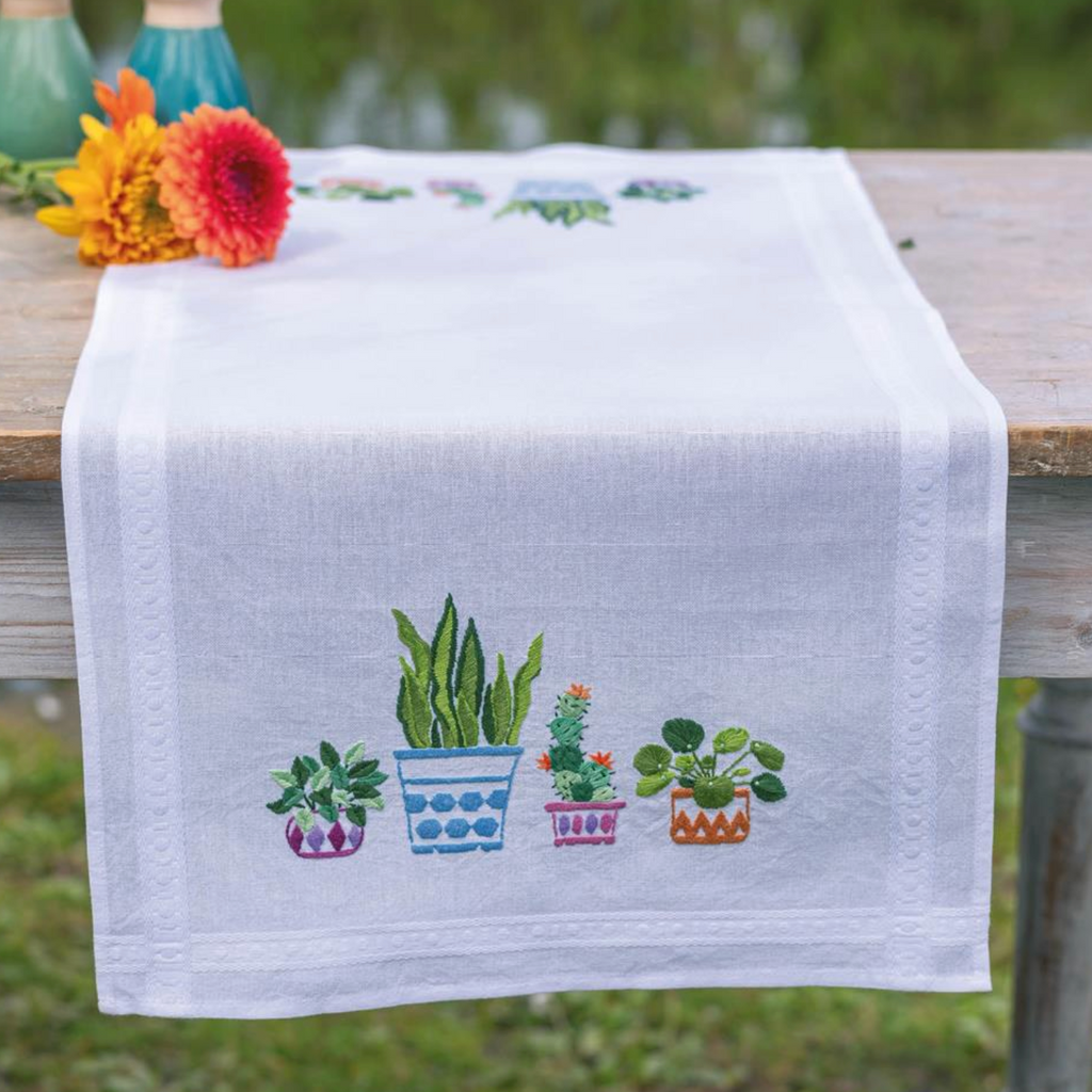 Table Runner Stitching Kit : House Plants