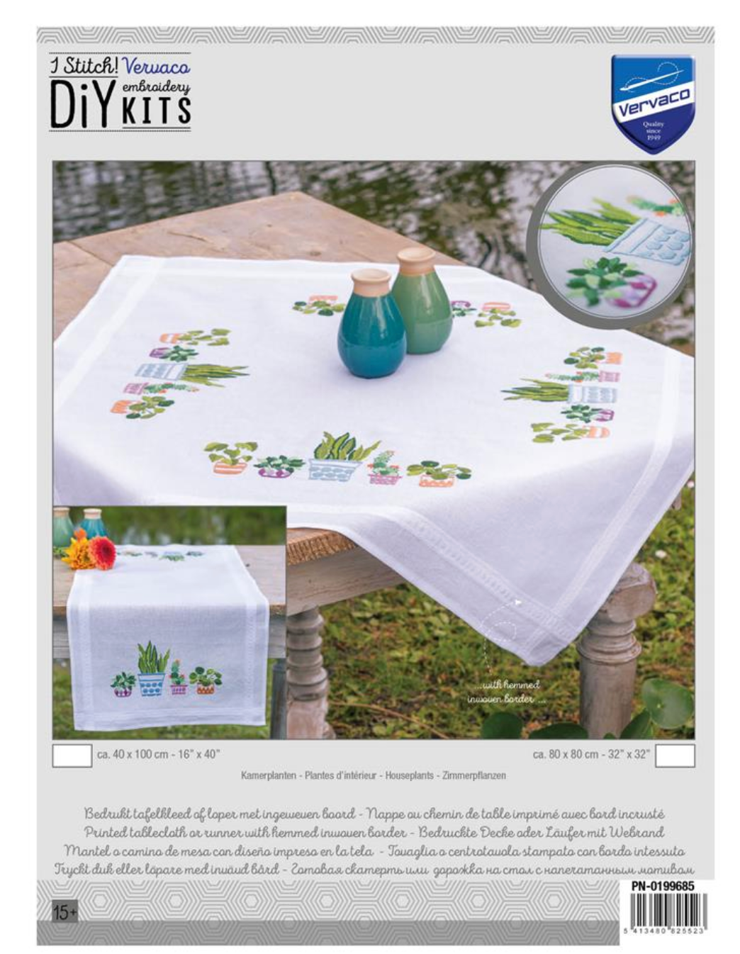 Table Runner Stitching Kit : House Plants