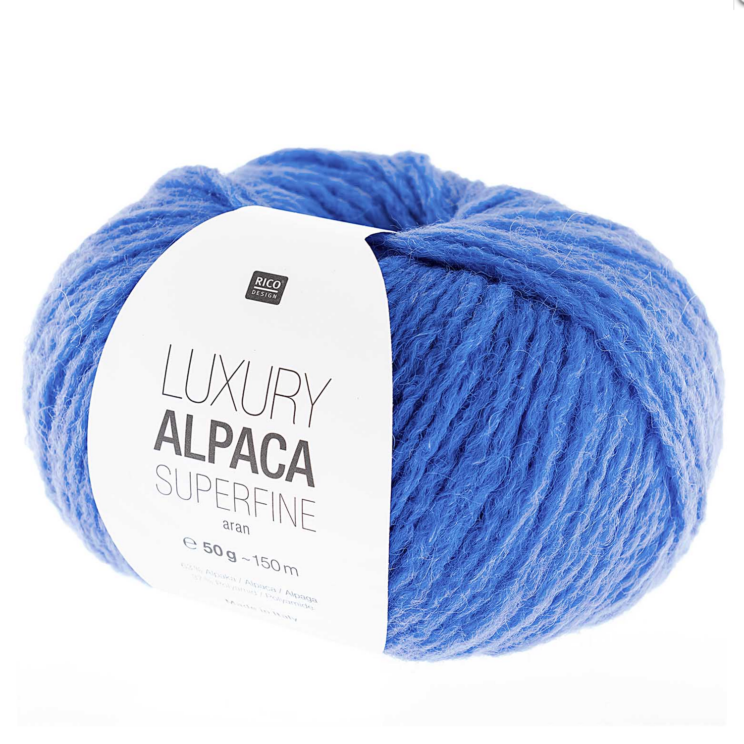 Rico Luxury Alpaca Superfine Aran 50g 016 Azure