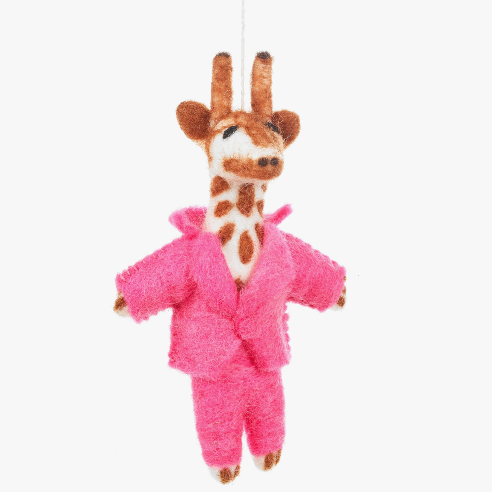 Gregory the Giraffe : Handmade Biodegradable Felt Hanging Decoration