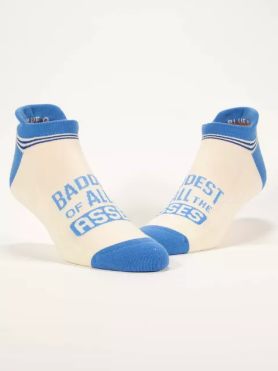 Baddest of All the Asses Trainer Socks Womens S-M