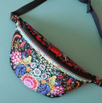 Velvet Bum Bag Sewing Kit : Malaga Black