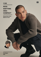 Rico Mens Cardigan & Hat 1149 Soft Merino Aran