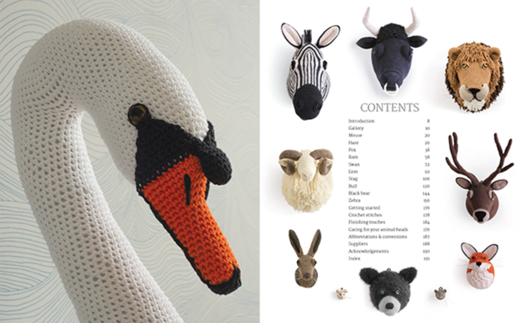 Sewn Animal Heads  : Trophy Heads to Stitch