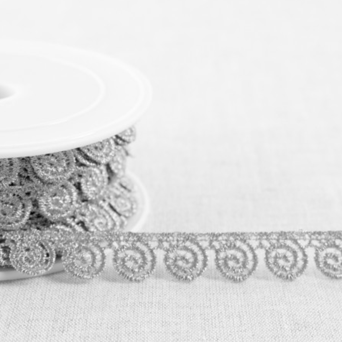 Metalized guipure spiral : Silver 002