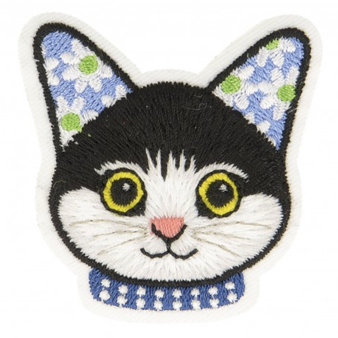 Cat Flower Ears : Iron On Patch Motif