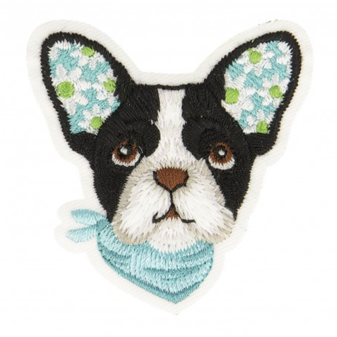 Dog Flower Ears : Iron On Patch Motif