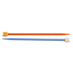 Kids Knitting Needles 18cm x 6mm : Pony Orange & Blue