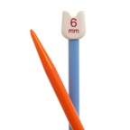 Kids Knitting Needles 18cm x 6mm : Pony Orange & Blue