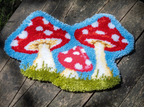 Latch Hook Rug : Mushrooms / Toadstools