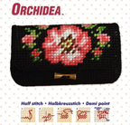 Counted Needlepoint Hlf Stitch Kit : Clutch Bag Wild Rose