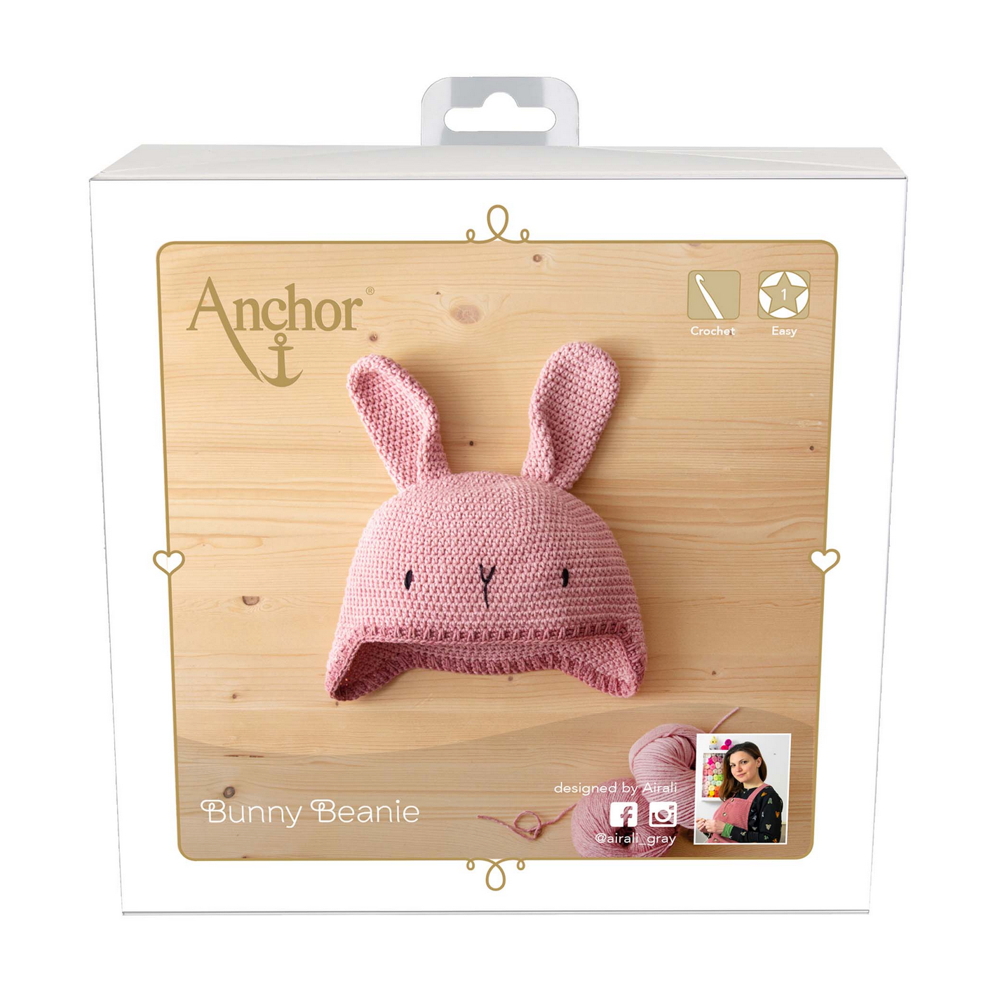Crochet Kit Baby / Toddler Beanie Hat : Bunny