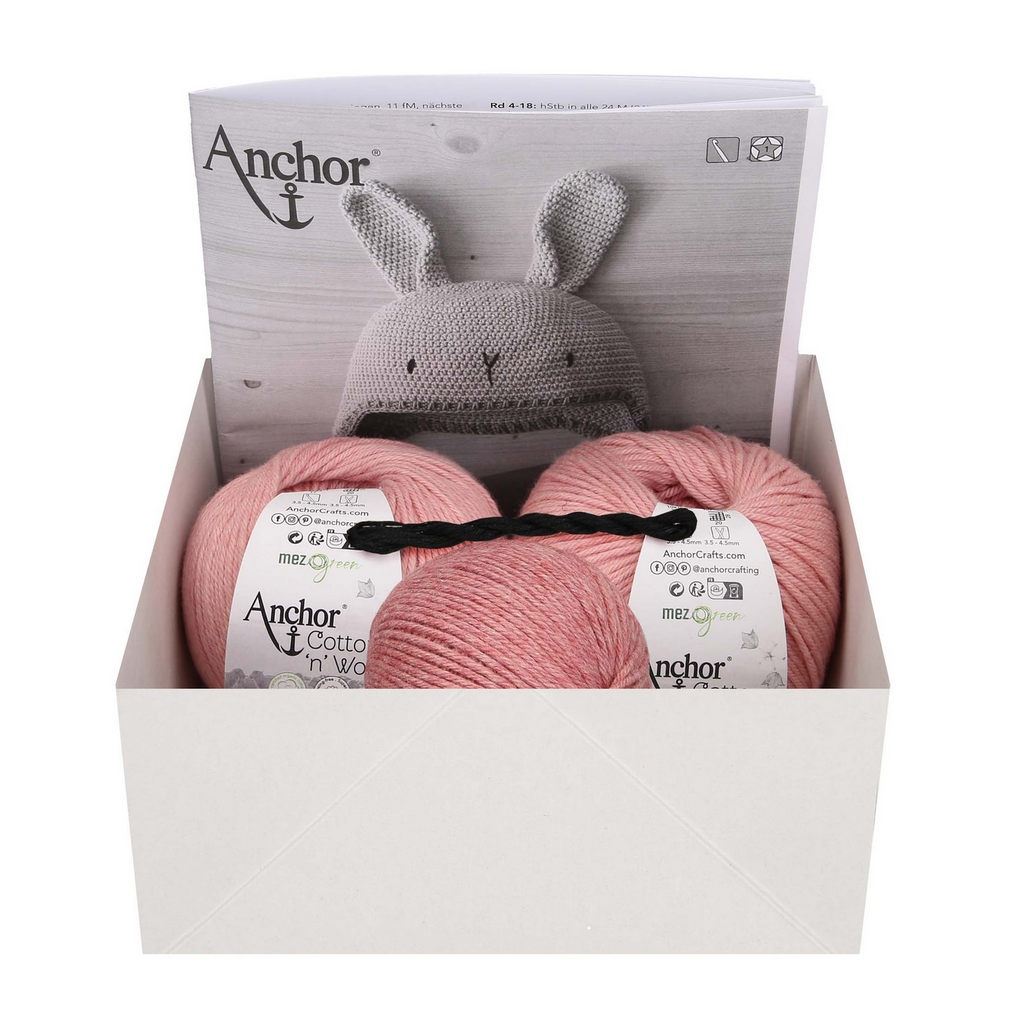 Crochet Kit Baby / Toddler Beanie Hat : Bunny