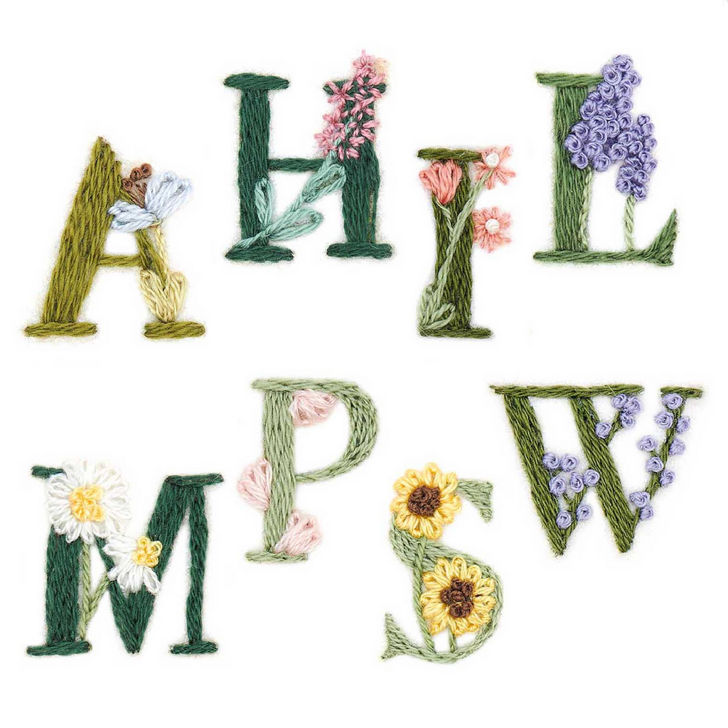 Floral Alphabet Stitch Kit