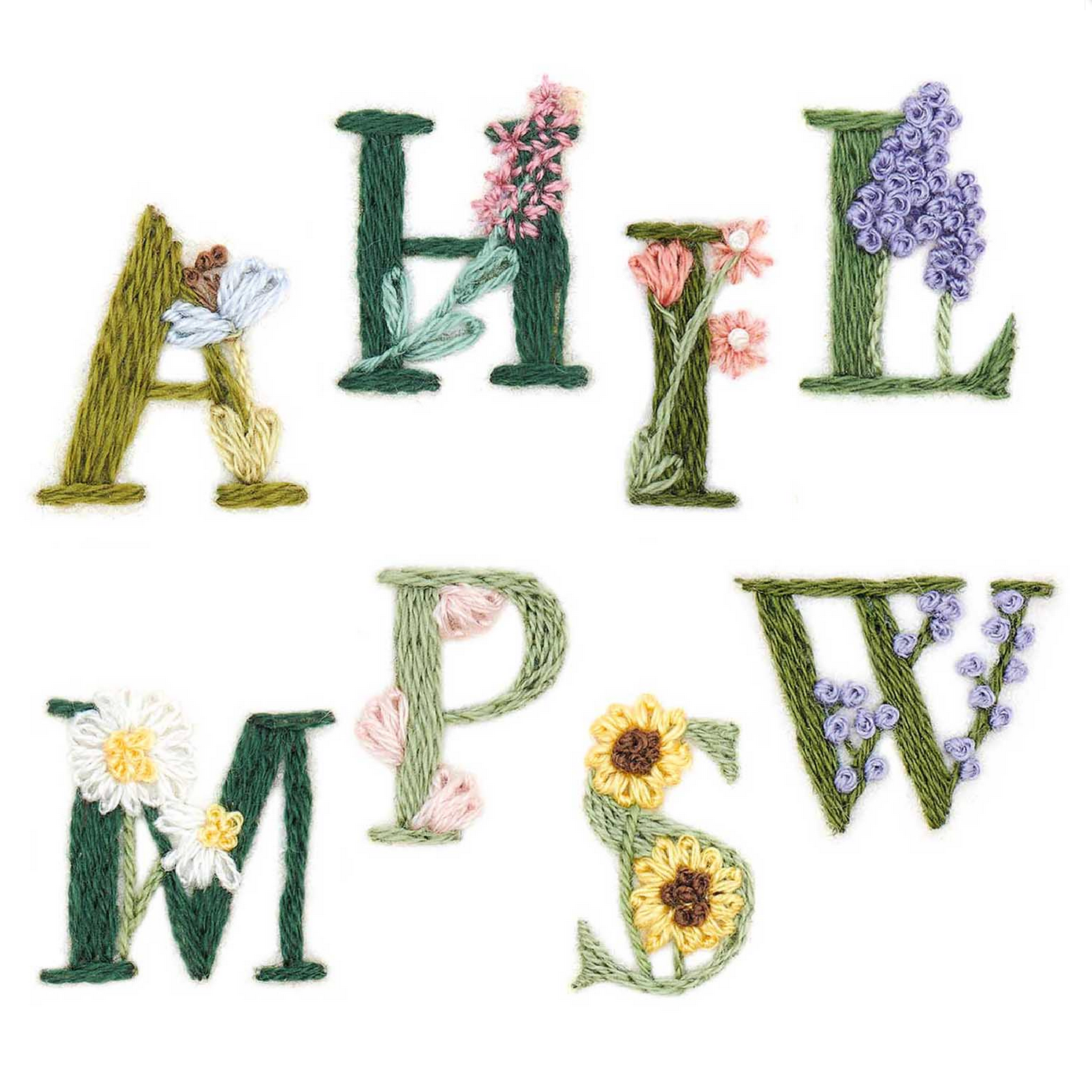 Floral Alphabet Stitch Kit