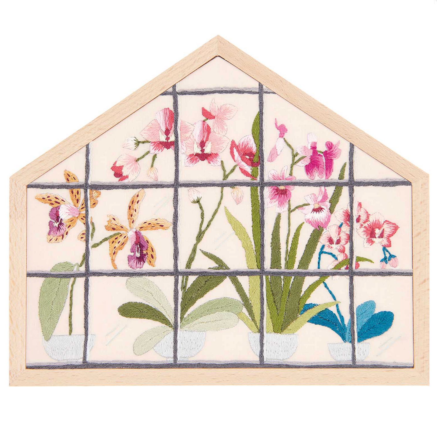 Embroidery Kit Traced : Orchids