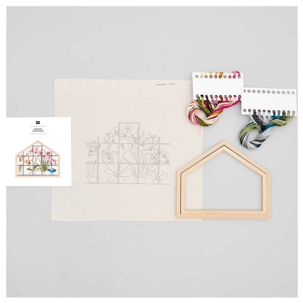 Embroidery Kit Traced : Orchids