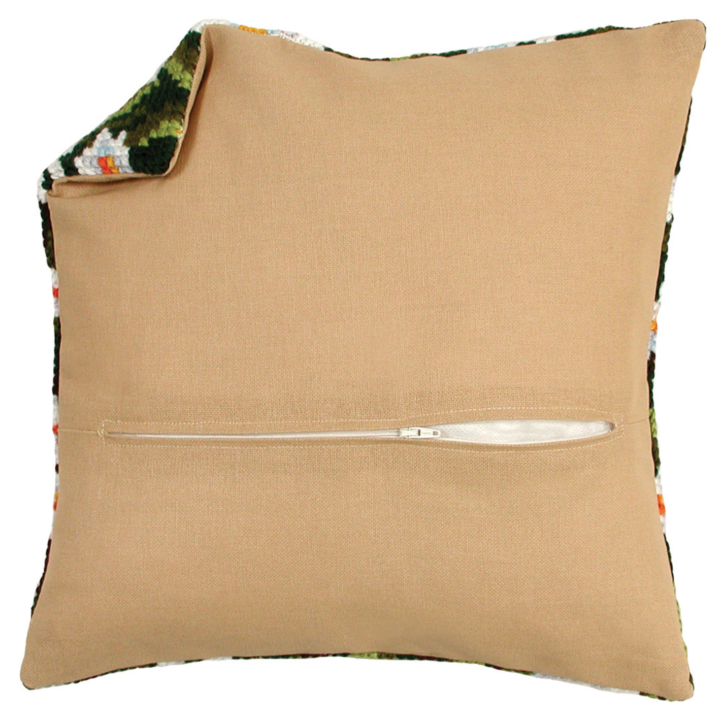 Cushion Back with Zipper: Natural: 30 x 30cm (12 x 12in)