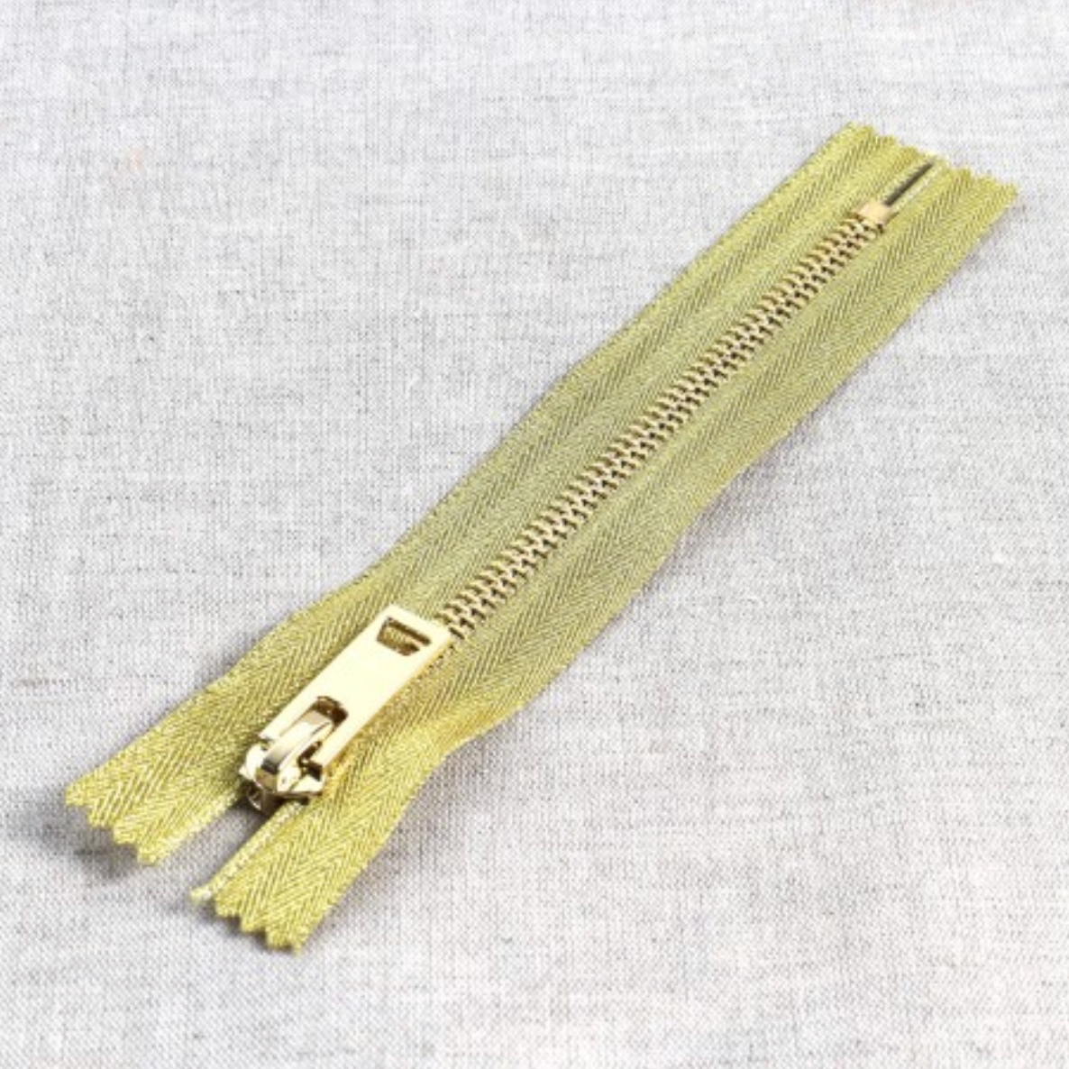 Metallic Zip 20cm : Gold