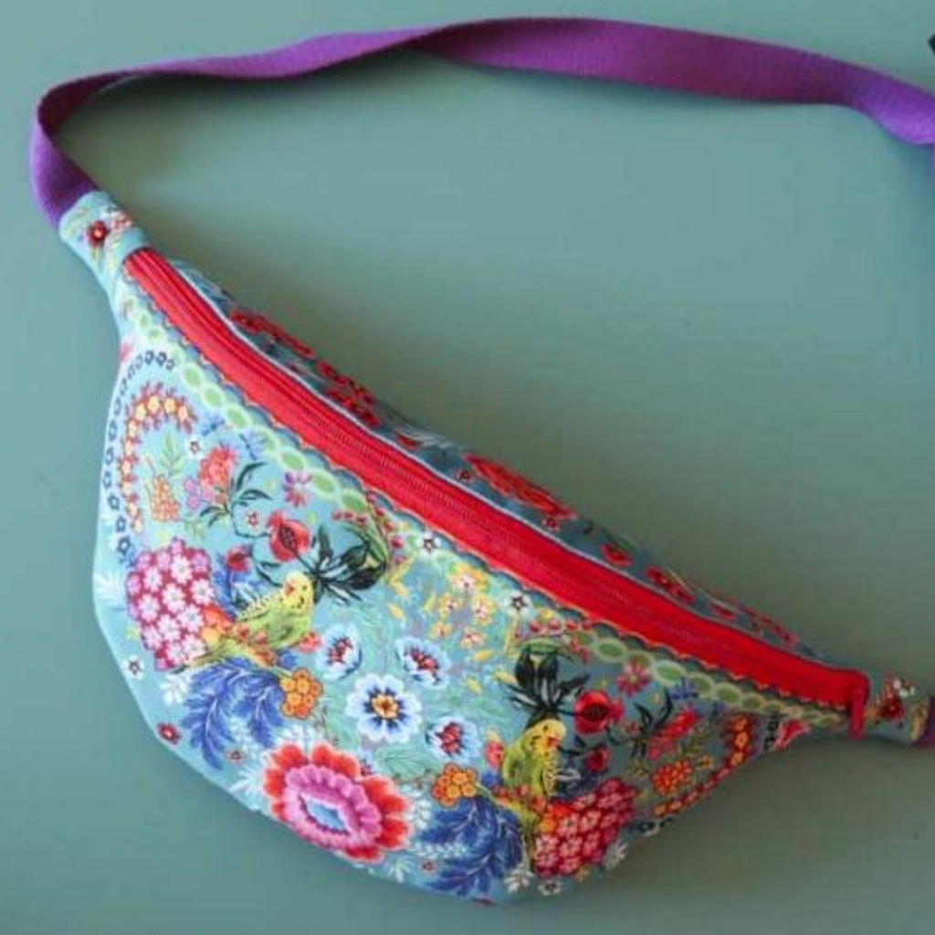 Velvet Bum Bag Sewing Kit : Malaga Blue