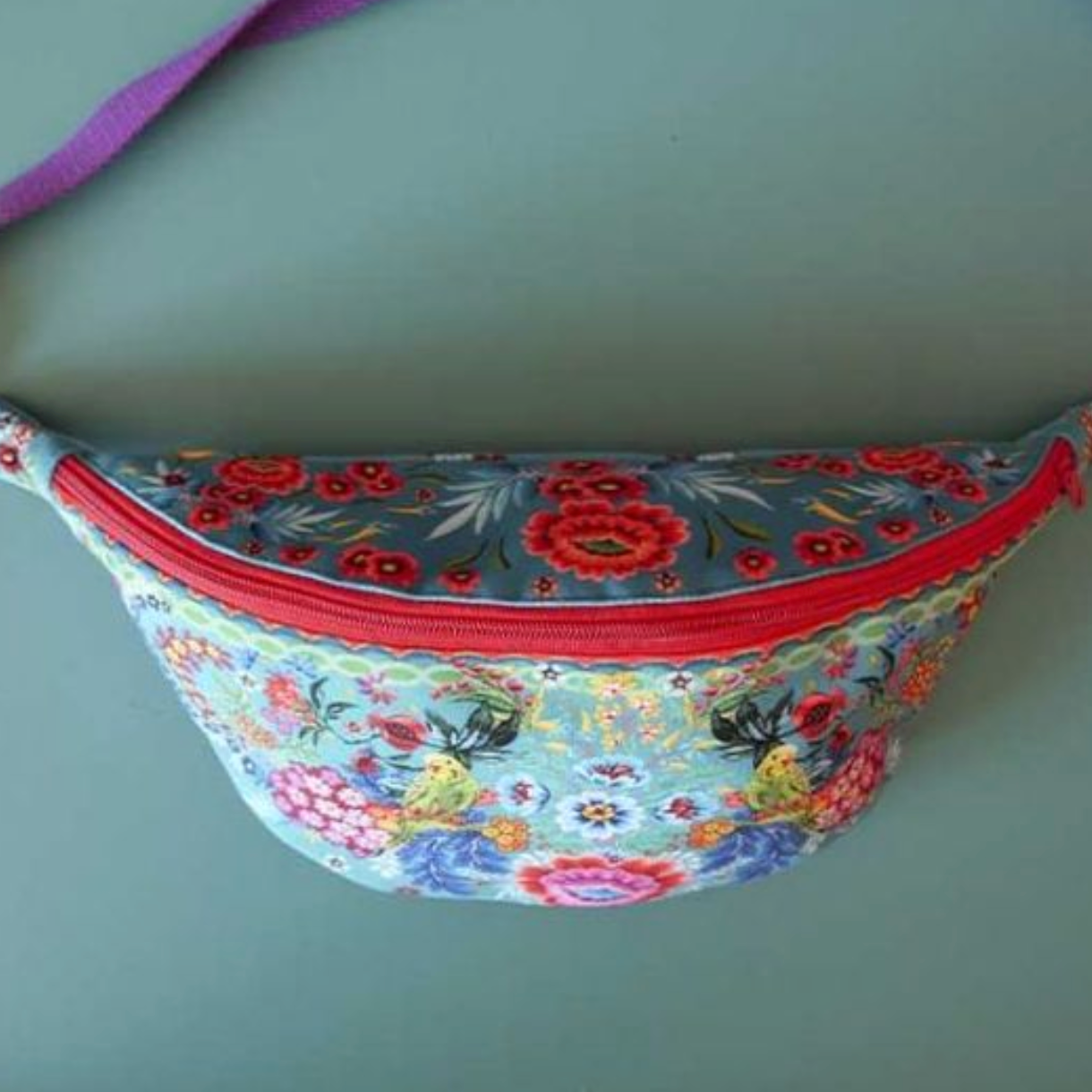 Velvet Bum Bag Sewing Kit : Malaga Blue