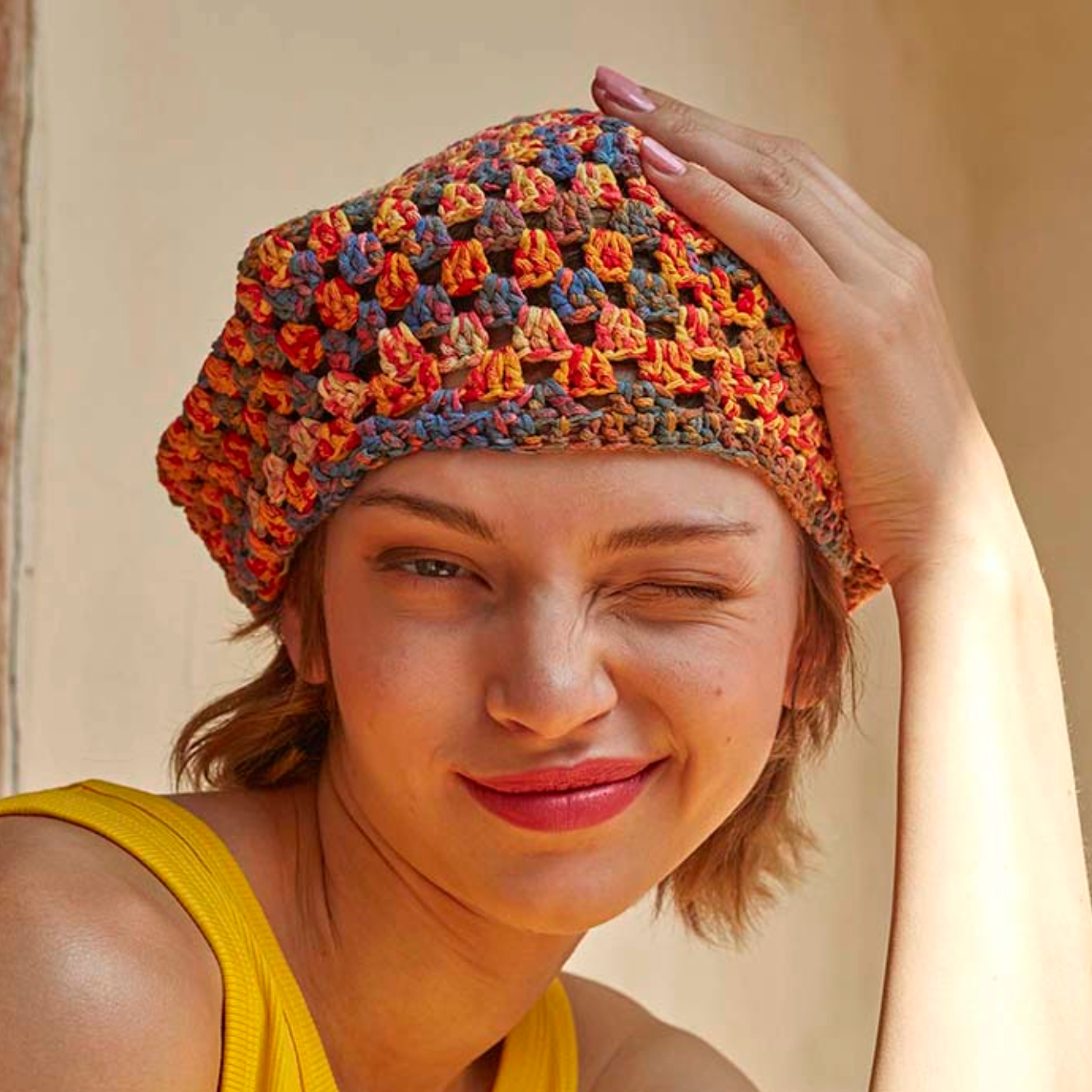 Flow with it : Beret Hat Crochet Pattern using ARTSY Yarn by Wool Addicts