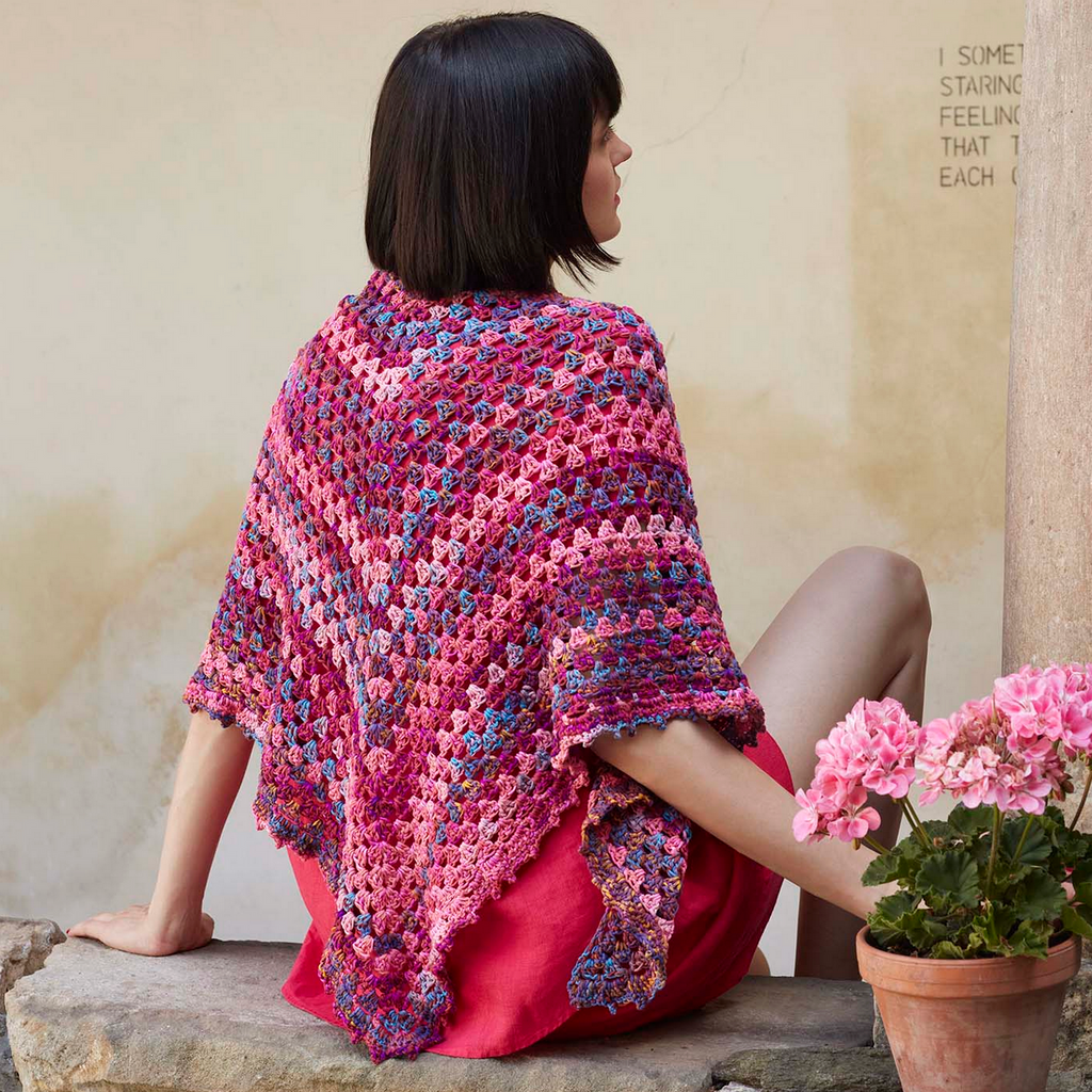 Find Your Rainbow : Shawl / Wrap Crochet Pattern using ARTSY Yarn by Wool Addicts