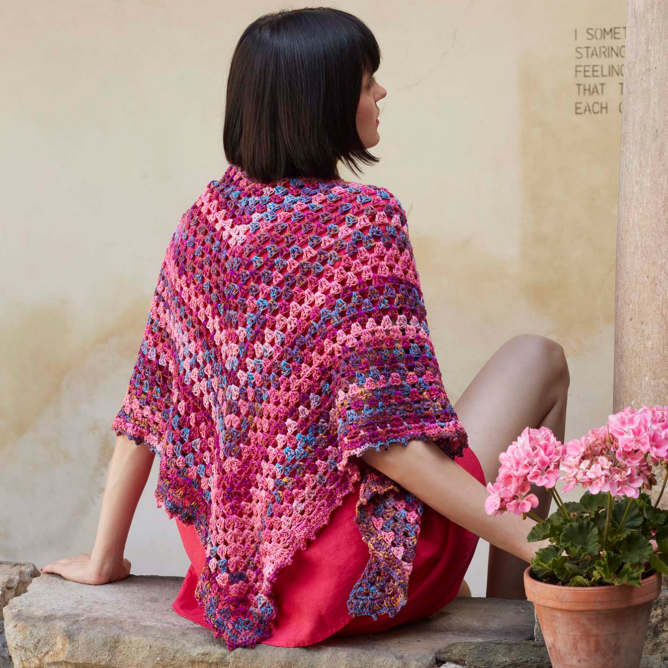 Find Your Rainbow : Shawl / Wrap Crochet Pattern using ARTSY Yarn by Wool Addicts