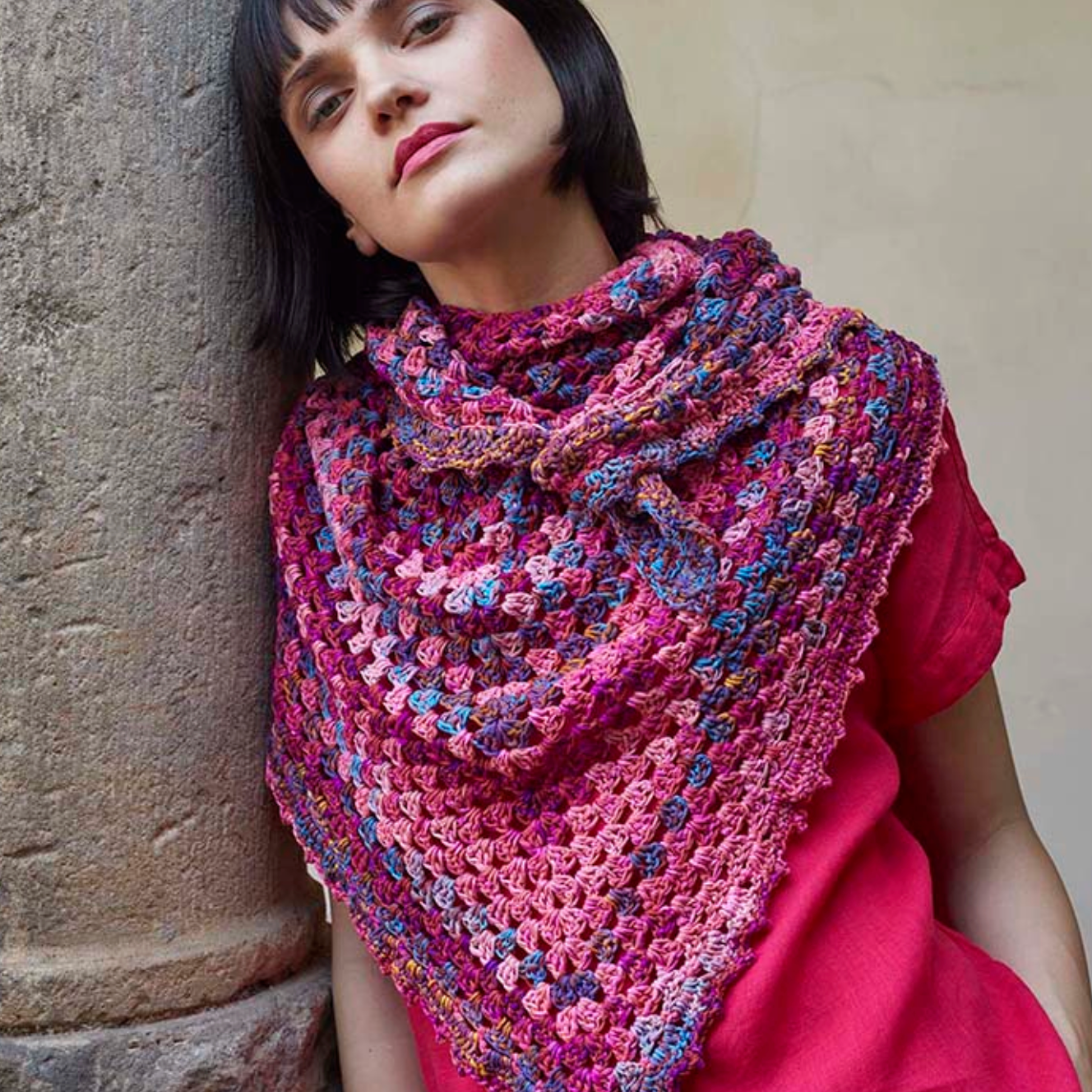 Find Your Rainbow : Shawl / Wrap Crochet Pattern using ARTSY Yarn by Wool Addicts