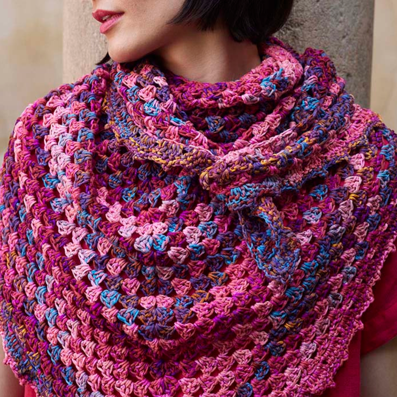 Find Your Rainbow : Shawl / Wrap Crochet Pattern using ARTSY Yarn by Wool Addicts