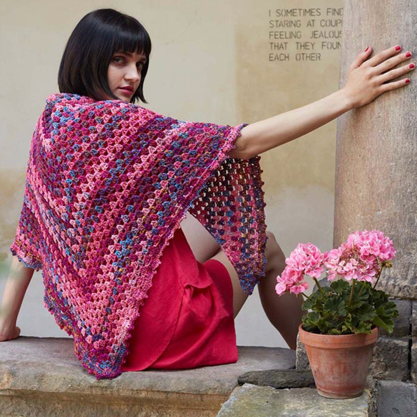 Find Your Rainbow : Shawl / Wrap Crochet Pattern using ARTSY Yarn by Wool Addicts