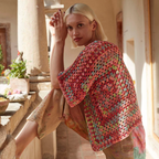 Colorsplash : Cardigan / Jacket Crochet Pattern using ARTSY Yarn by Wool Addicts