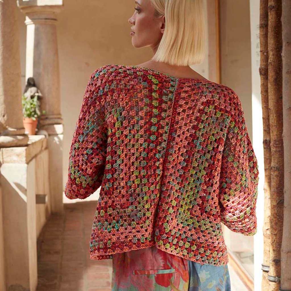 Colorsplash : Cardigan / Jacket Crochet Pattern using ARTSY Yarn by Wool Addicts