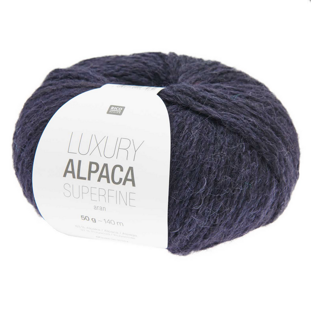Rico Luxury Alpaca Superfine Aran 50g 024 Navy Blue