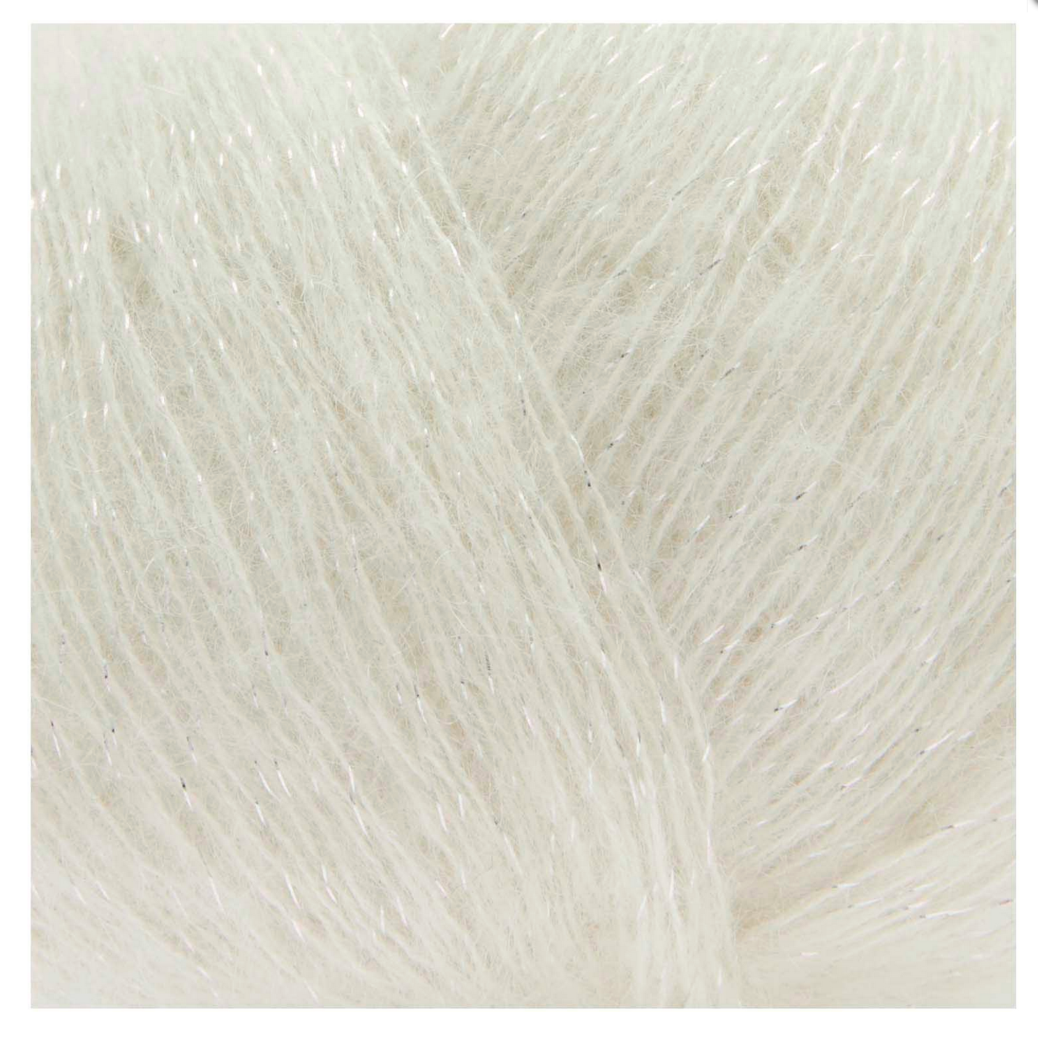 Rico Super Kid Mohair Loves Silk : Glamorous Glitter 001 Cream
