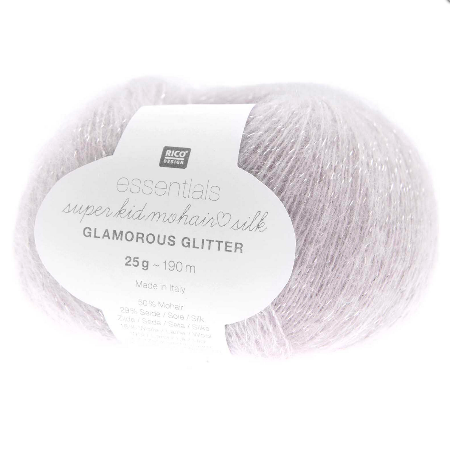Rico Super Kid Mohair Loves Silk : Glamorous Glitter 004 Lilac