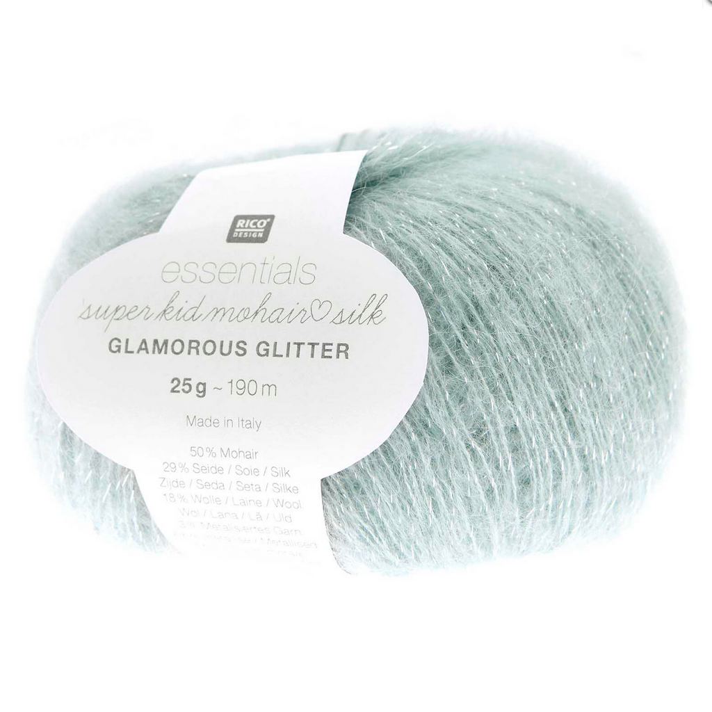 Rico Super Kid Mohair Loves Silk : Glamorous Glitter 005 Aqua